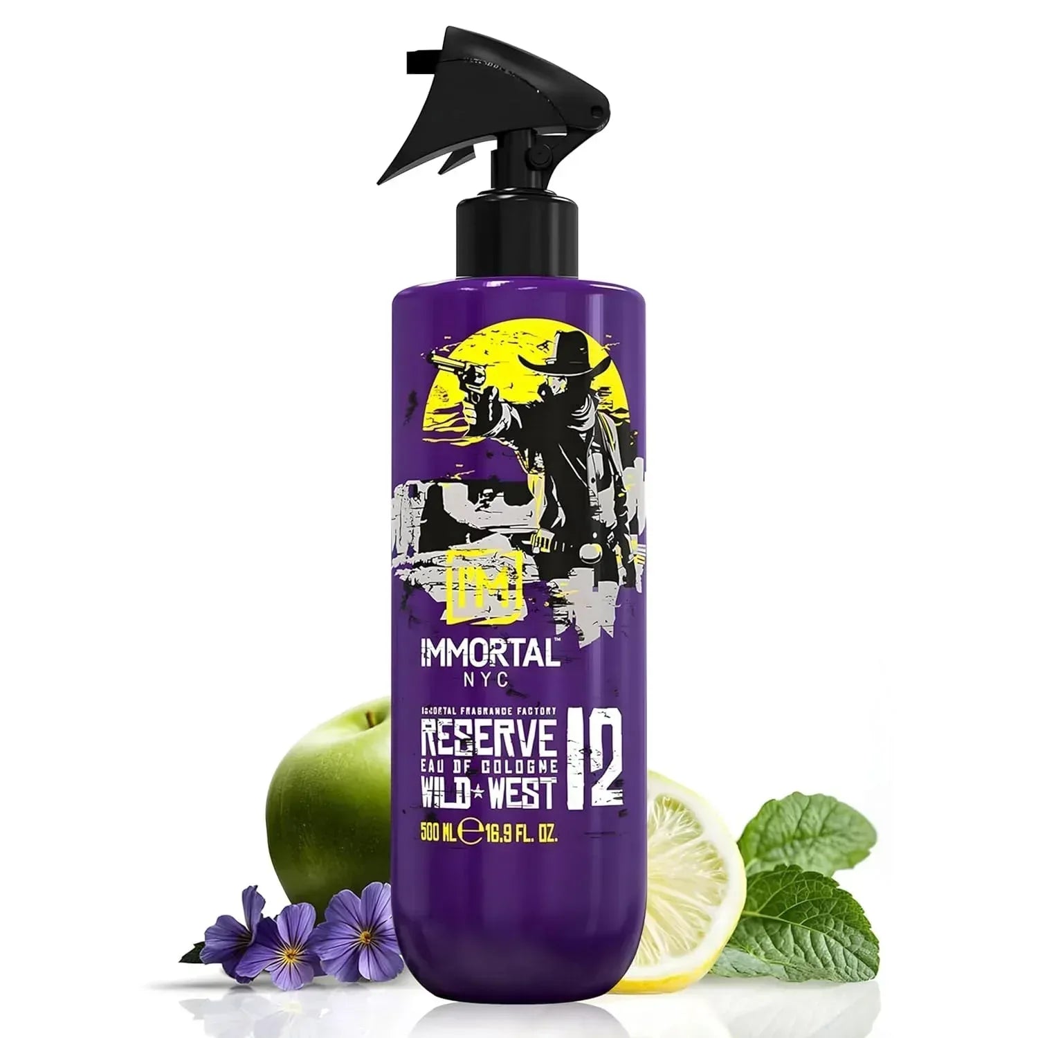 Immortal Nyc Eau De Cologne 12 Wild West 500 ml - Capelli e Barba 
