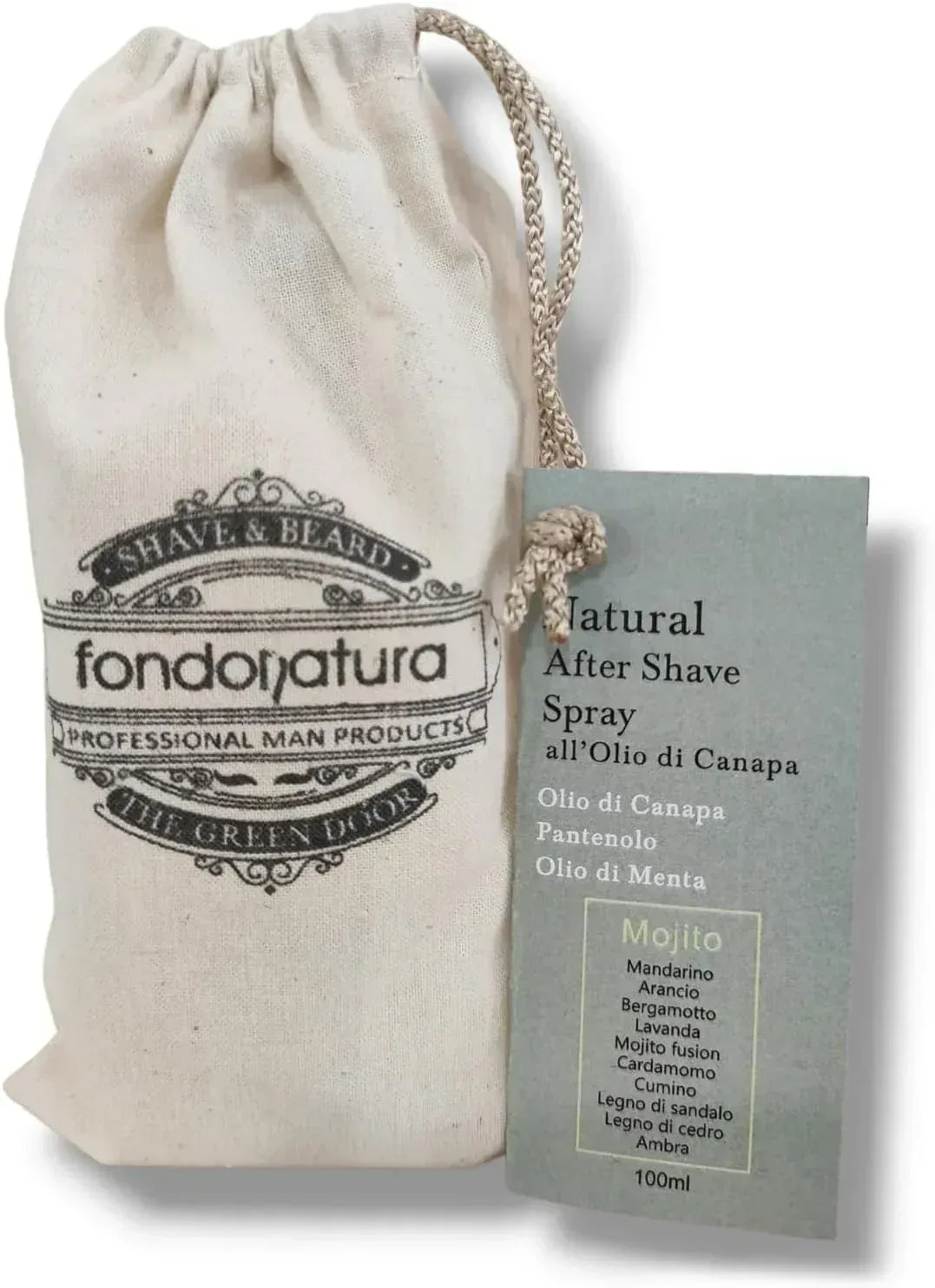 Fondonatura Natural After Shave Spray Mojito 100ml - Capelli e Barba 
