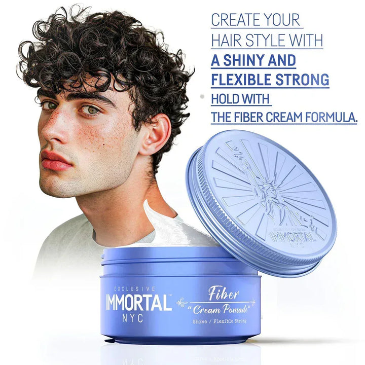 Immortal Nyc Fiber Cream Pomade 150 ml - Capelli e Barba 