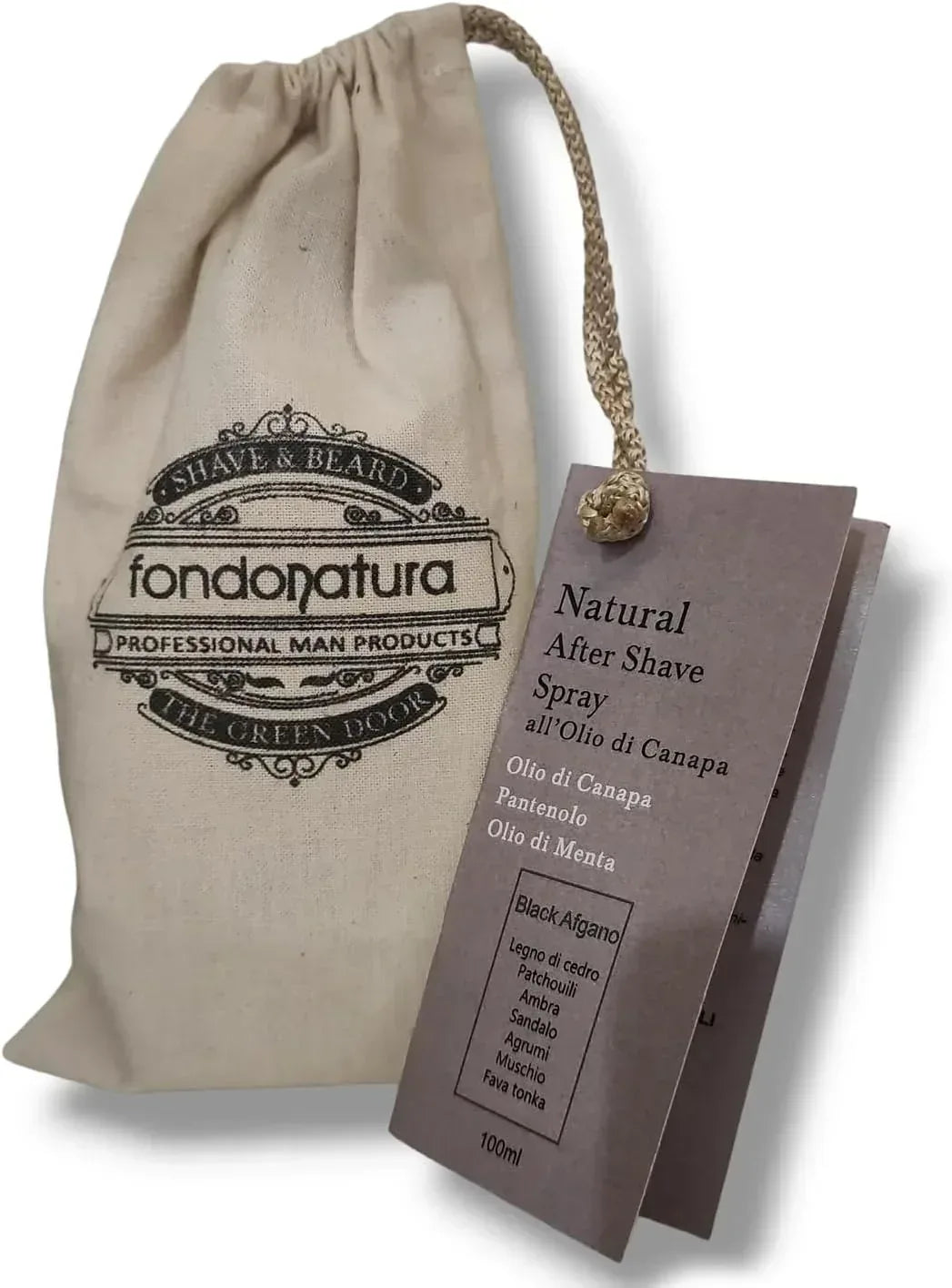 Fondonatura Natural After Shave Spray Black Afgano 100ml - Capelli e Barba 