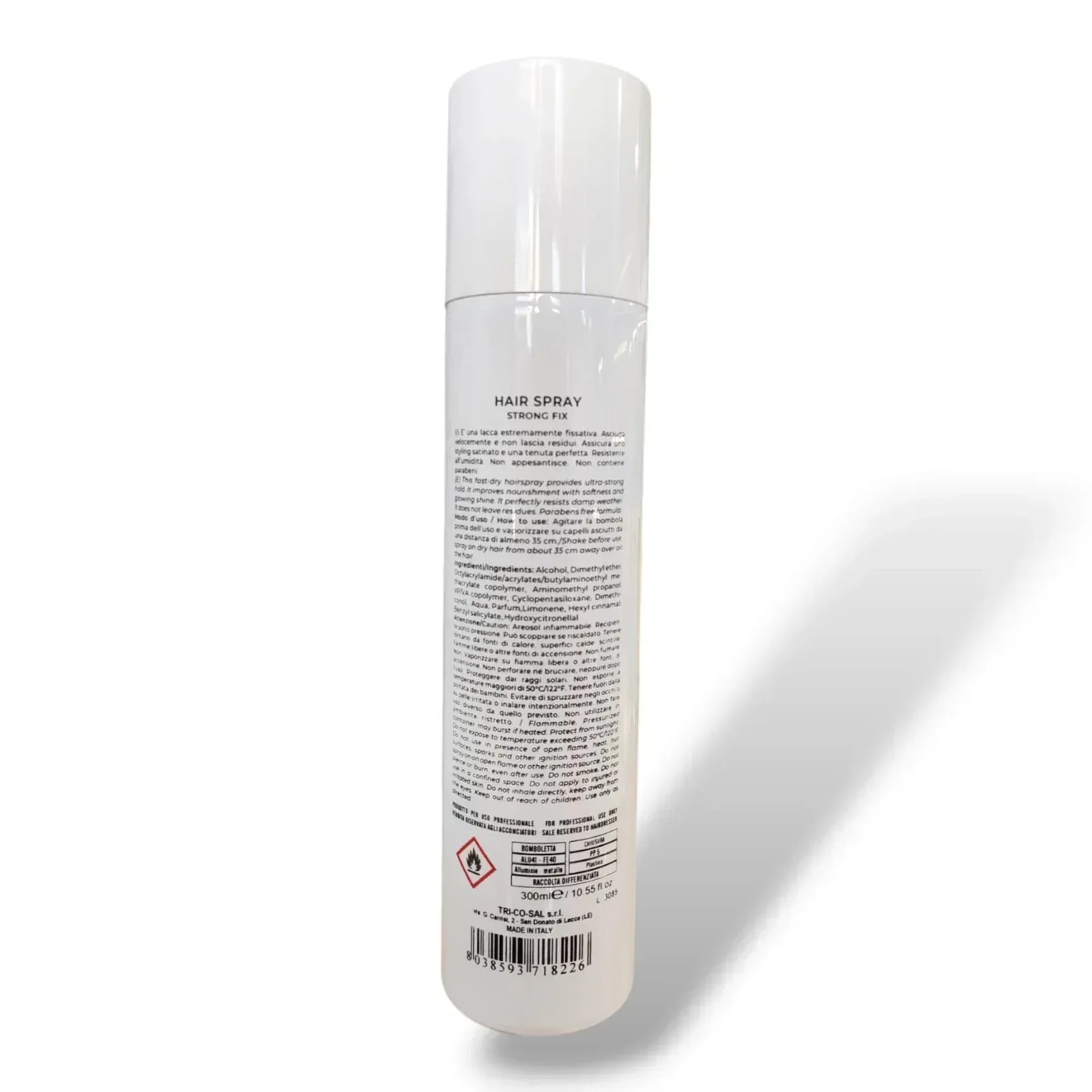 Fondonatura Lacca Hair Spray Fissaggio Forte 300 ml - Capelli e Barba 