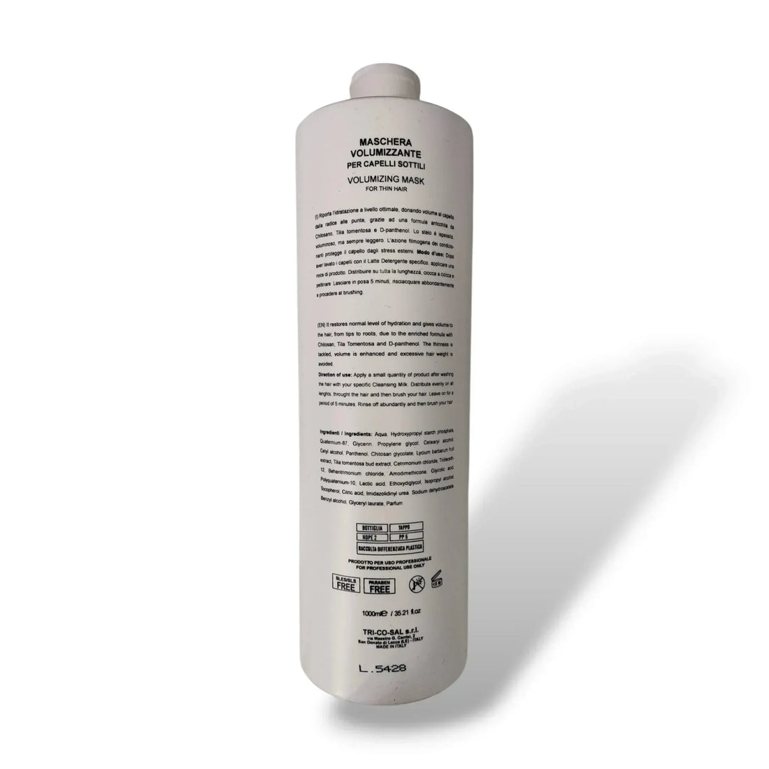 Fondonatura Maschera Volumizzante Capelli Sottili 1000 ML - Capelli e Barba 