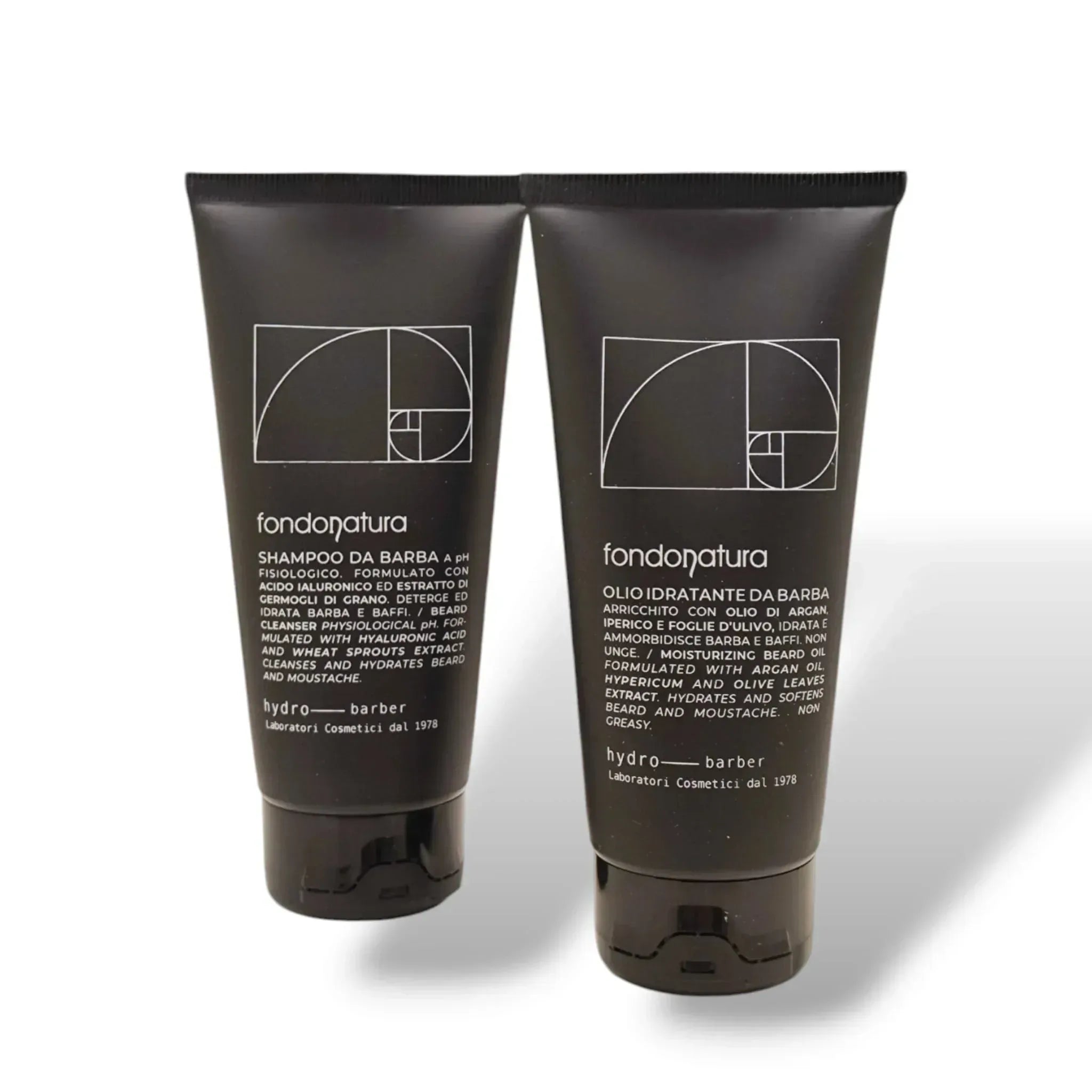 Fondonatura Barber Kit Shampoo e Olio da barba - Capelli e Barba 
