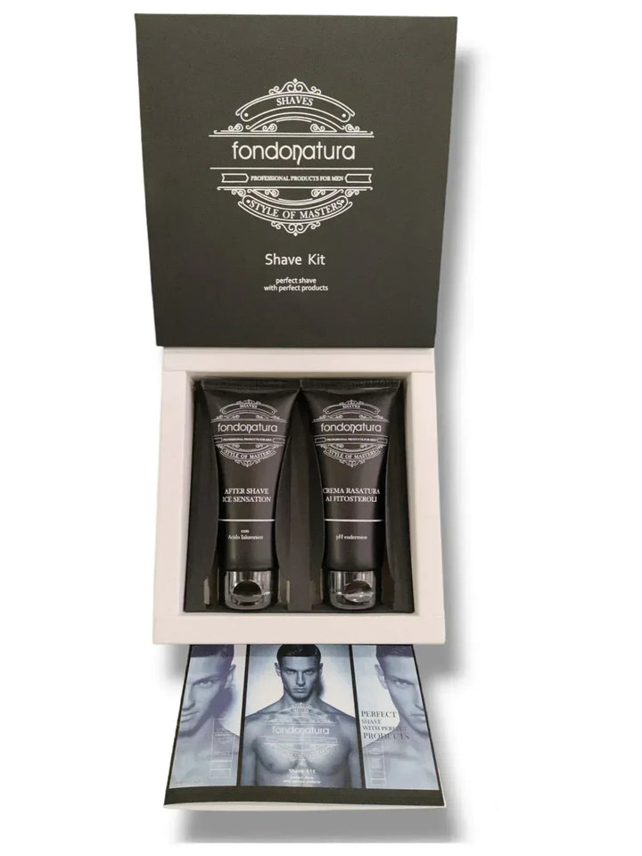 Fondonatura Shave Kit Crema Rasatura e After Shave - Capelli e Barba 