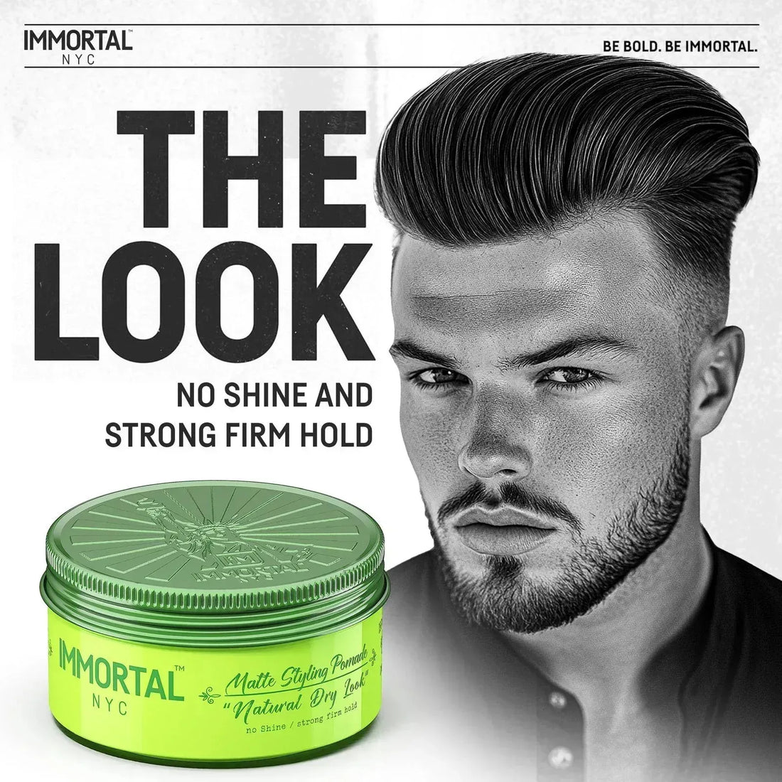 Immortal Nyc Matt Styling Pomade Dry Matte Finish 150 ml - Capelli e Barba 