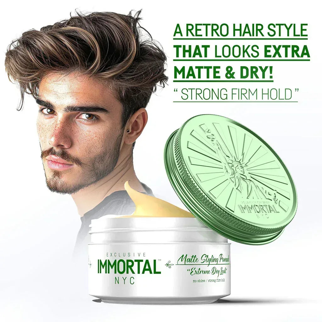 Immortal Nyc Matte Styling Pomade Extreme Dry Look 150 ml - Capelli e Barba 
