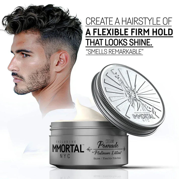 Immortal Nyc Platinum Cream Pomade 150 ml - Capelli e Barba 