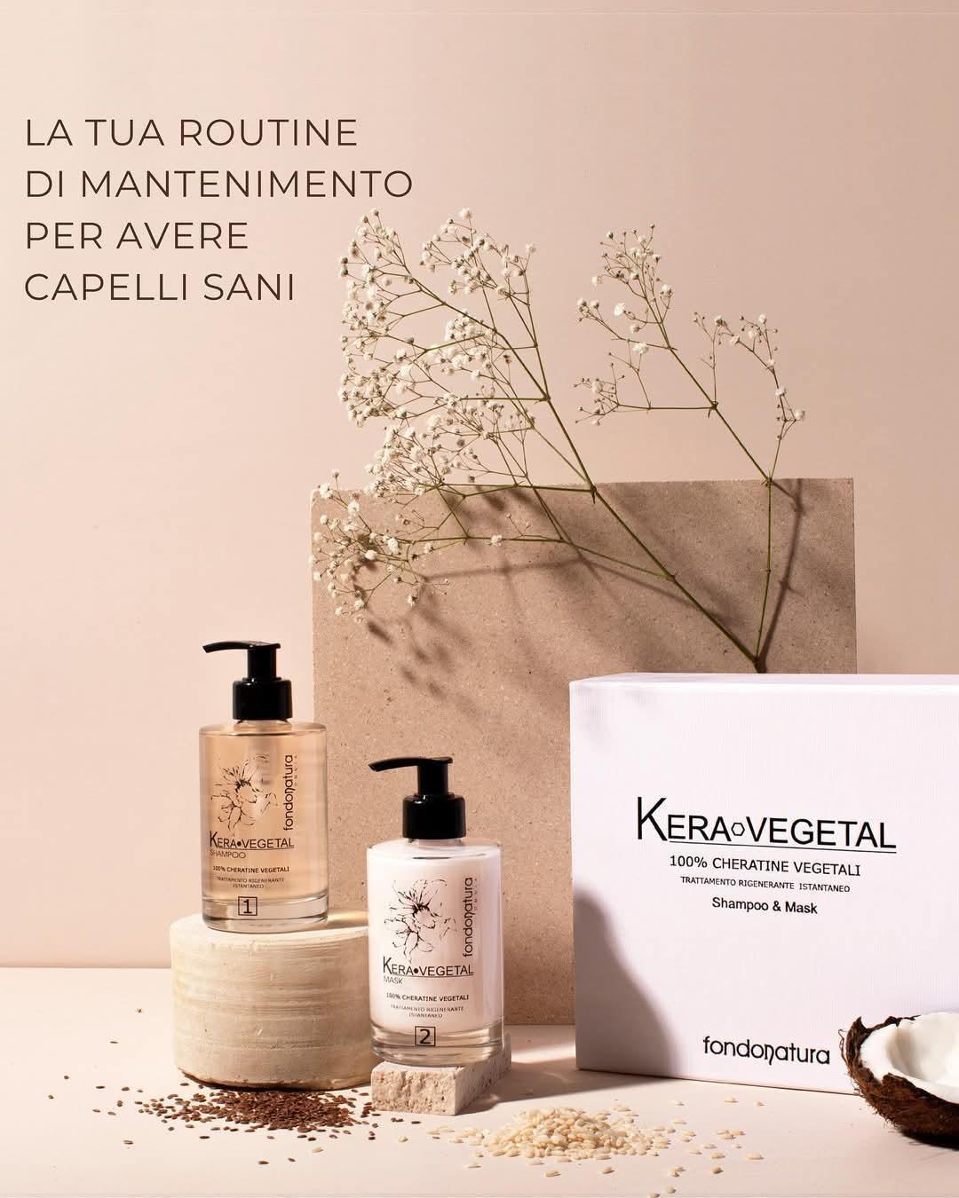 Fondonatura Kit Kera Vegetal 215 ml - Capelli e Barba 